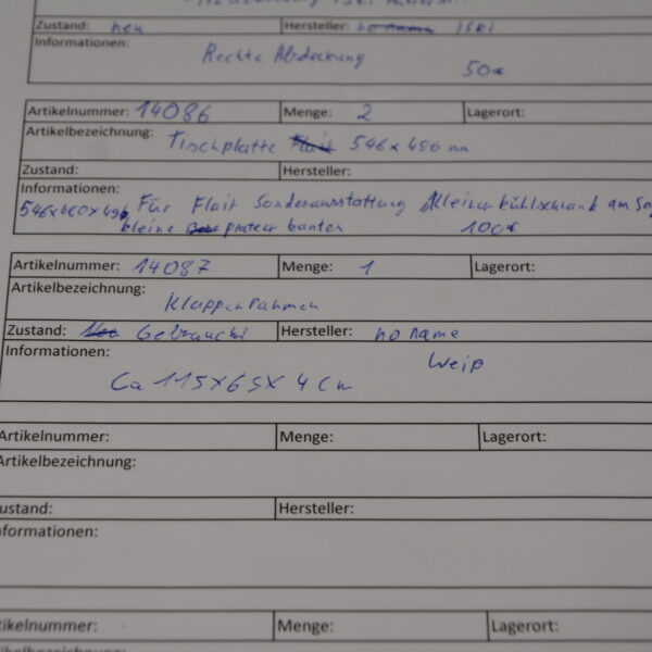 Klappenrahmen 1150x650x4 mm weiß