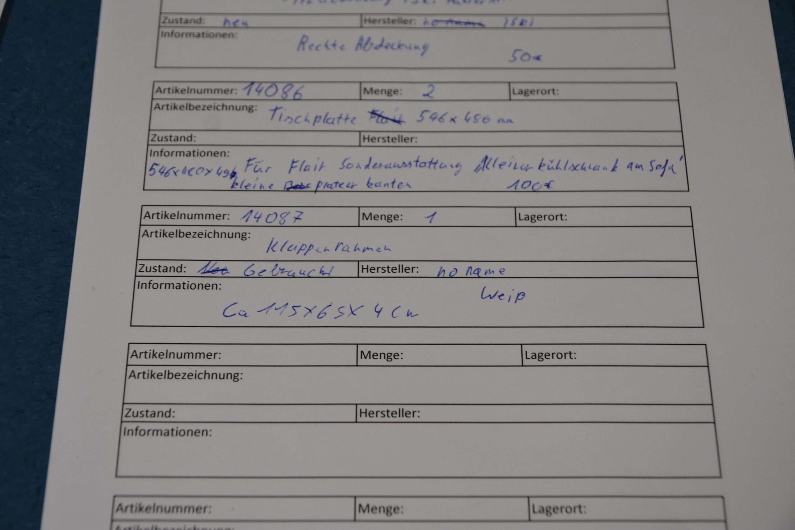 Klappenrahmen 1150x650x4 mm weiß