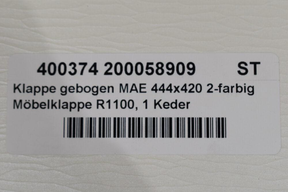 Möbelklappe gebogen 444x420mm