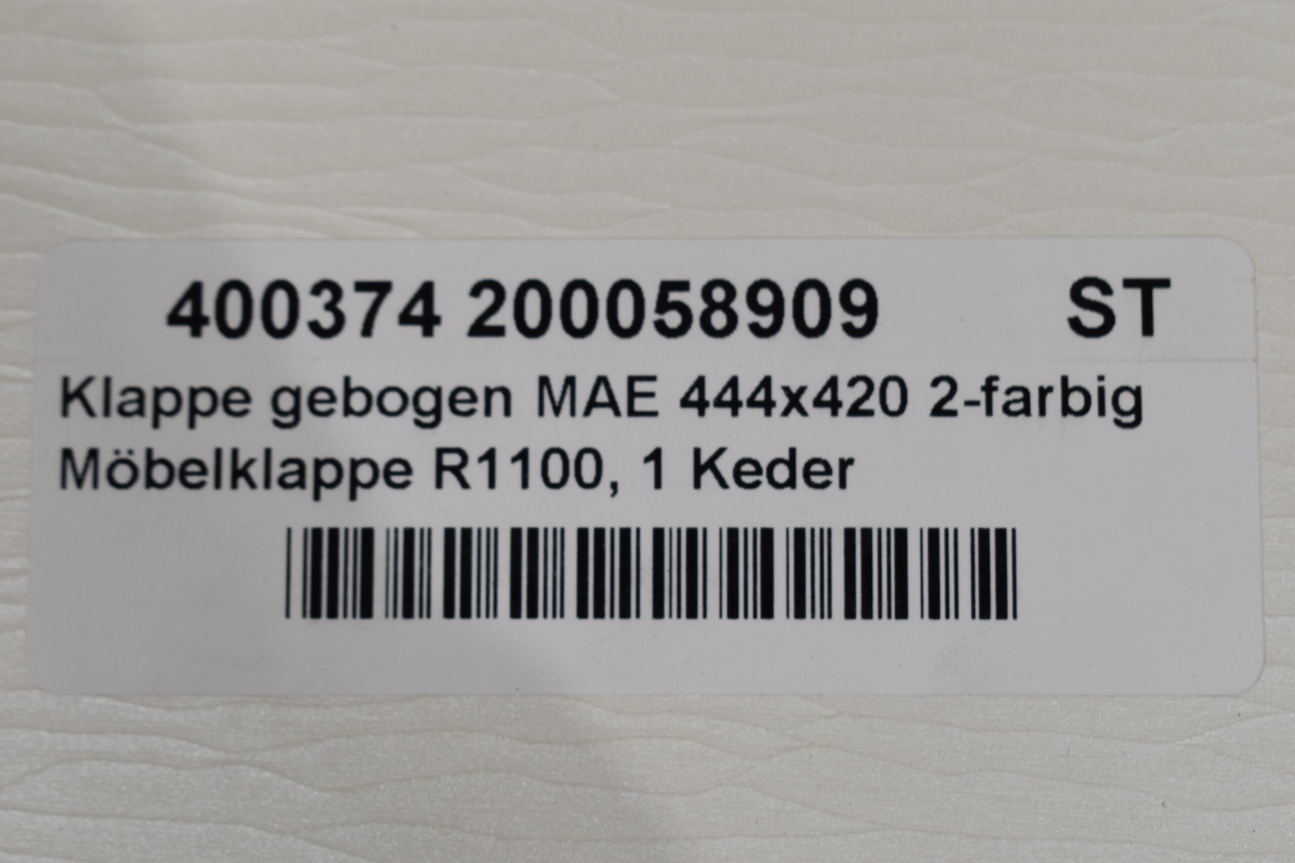 Möbelklappe gebogen 444x420mm
