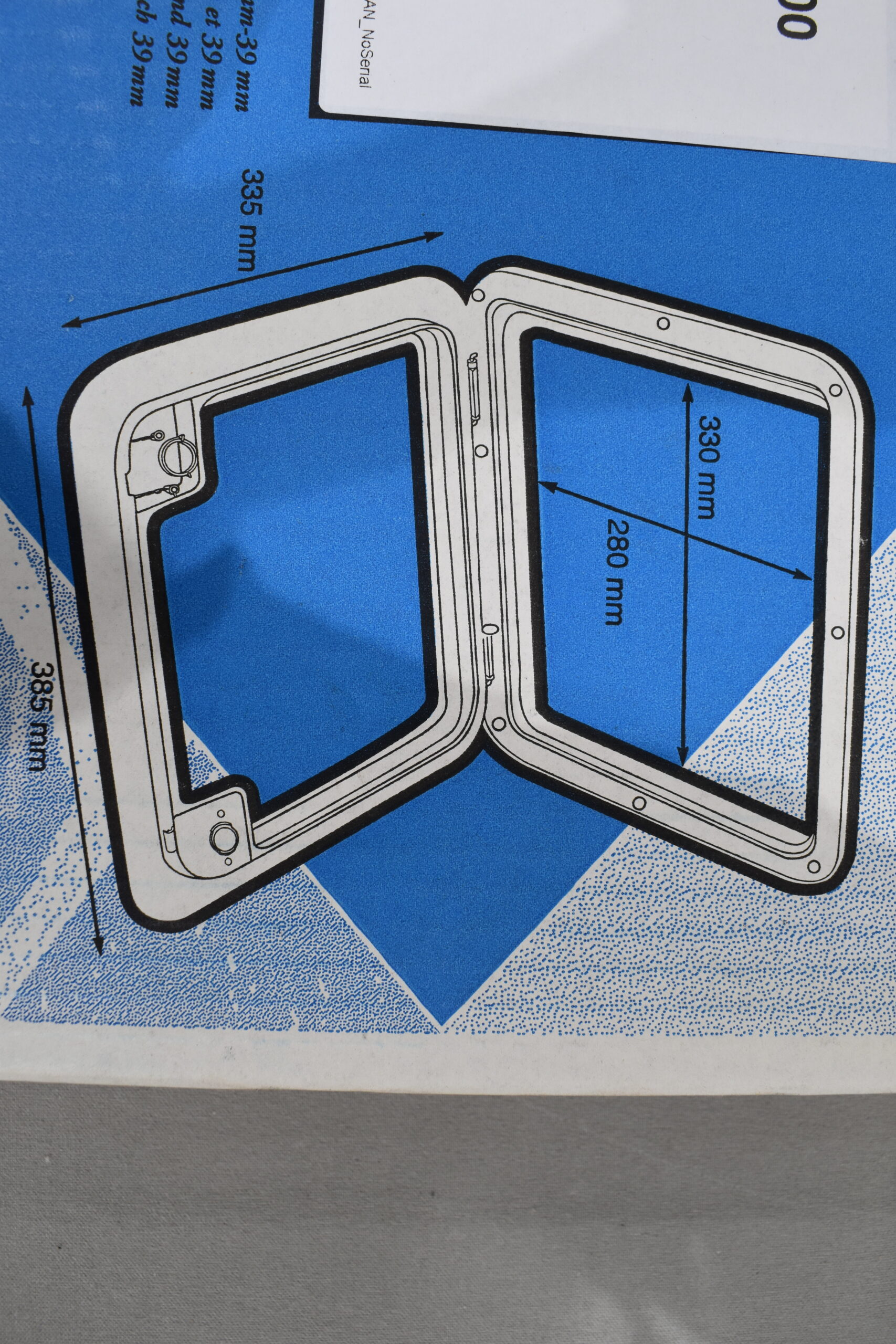 Thetford Modell 3 Serviceklappe Kassettentoilette 330x280mm