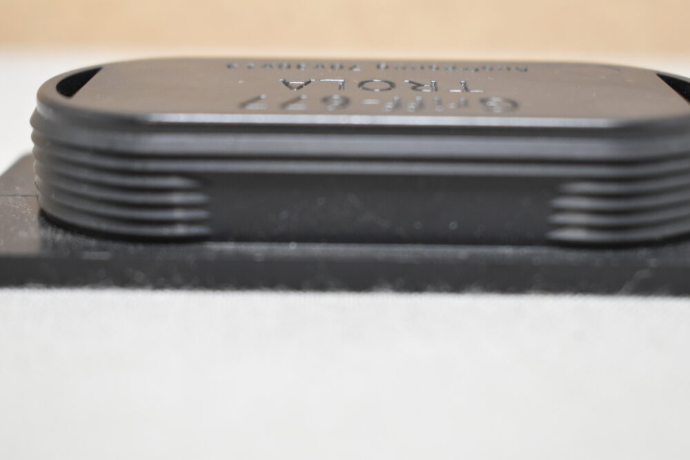 TROLA Muschelgriff 84x38x14mm silber/schwarz
