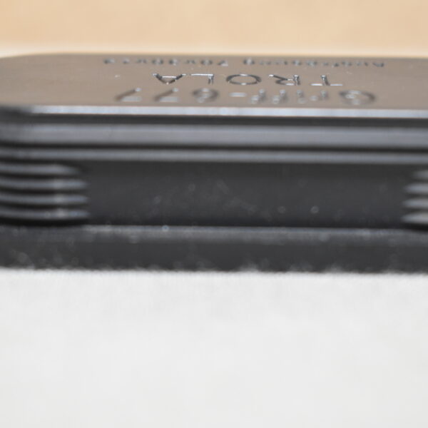 TROLA Muschelgriff 84x38x14mm silber/schwarz