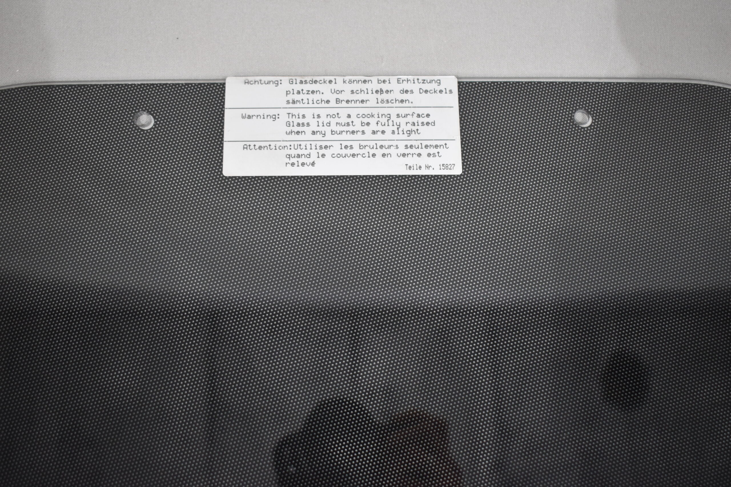 Cramer Glasabdeckung für Kochfeld 430x510mm