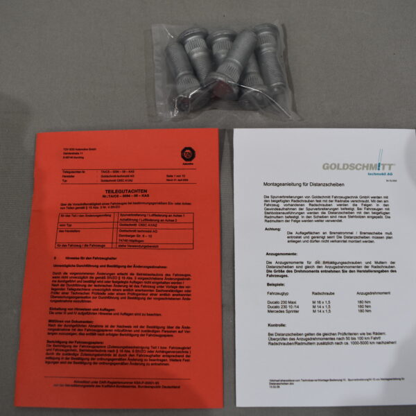 Spurverbreiterung für Ducato 230 Maxi Daily 10/14 und Mercedes Sprinter