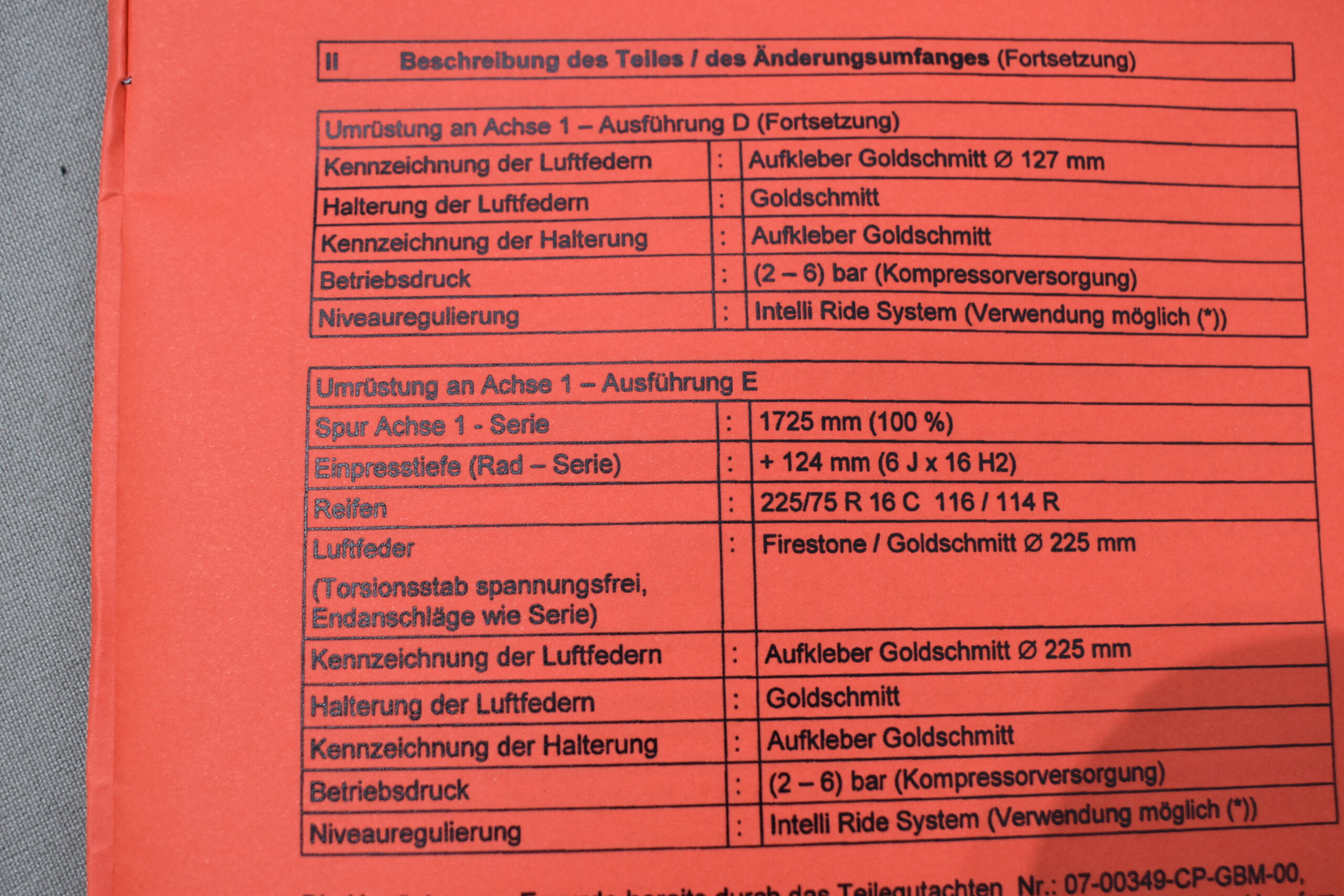 Spurverbreiterung für Ducato 230 Maxi Daily 10/14 und Mercedes Sprinter