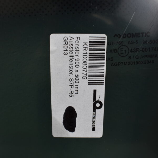 Dometic Ausstellfenster 900x500mm schwarz