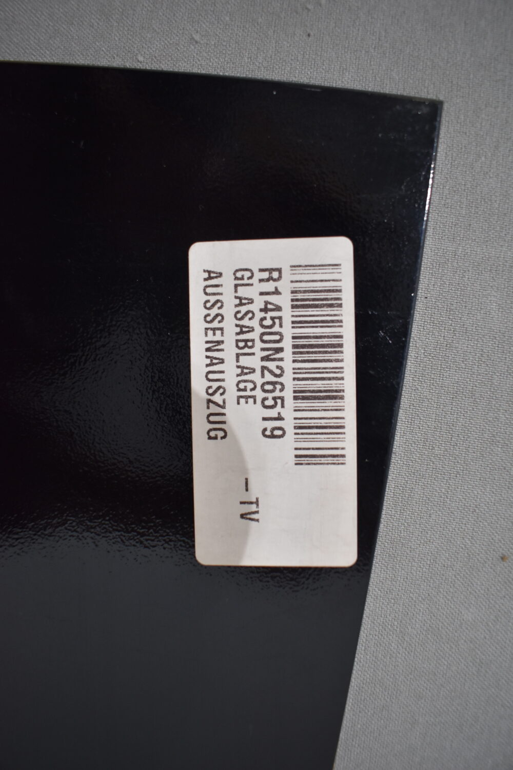 Glasplatte 800x625mm schwarz