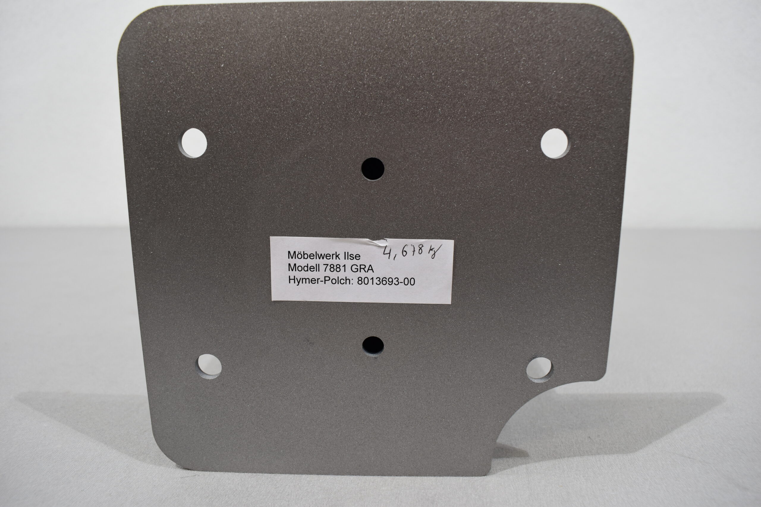 Tischbein silber 615mm