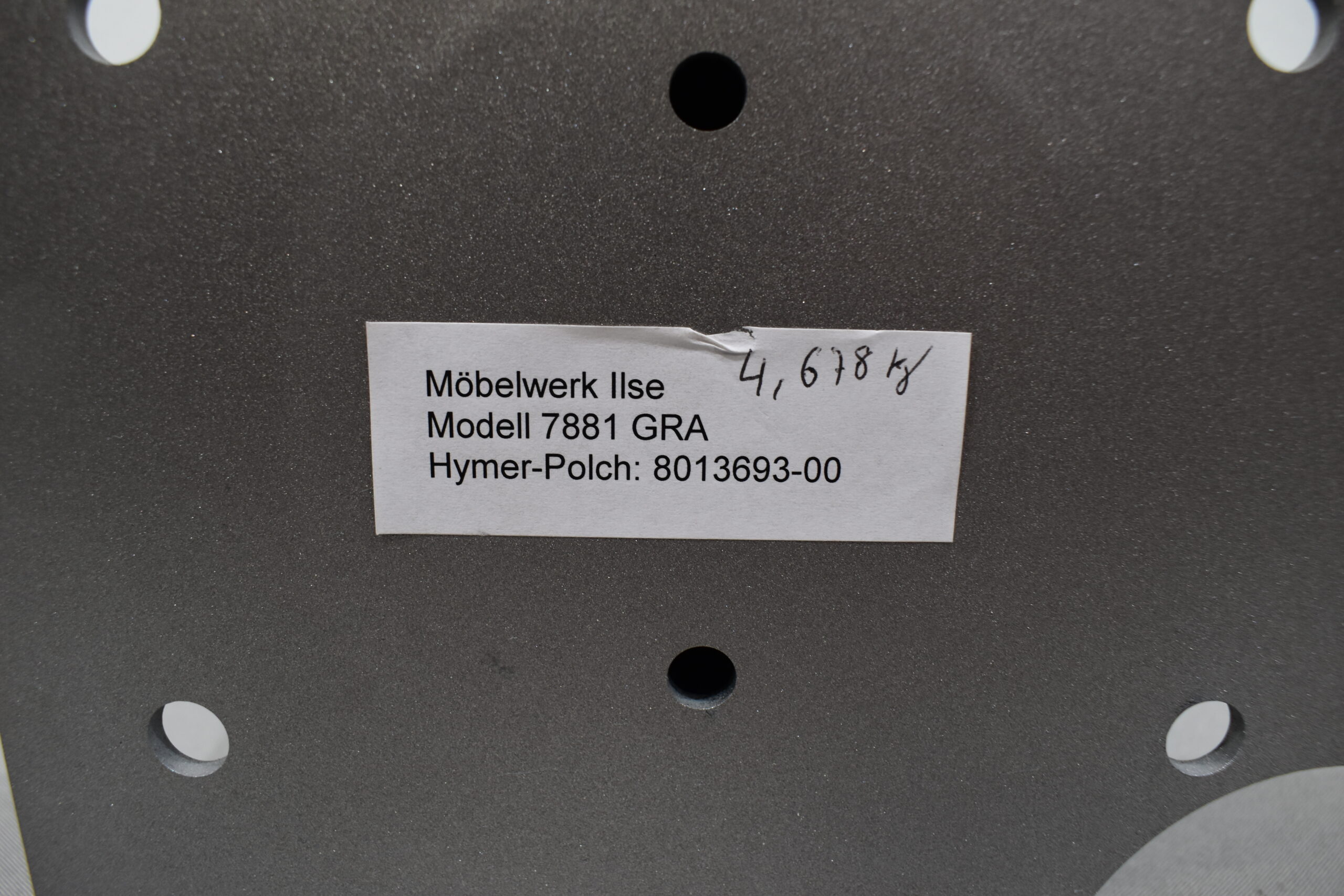 Tischbein silber 615mm