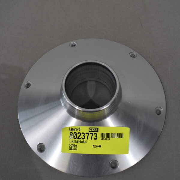 Tischfuß-Achsrohr mit Sockel 660mm grau