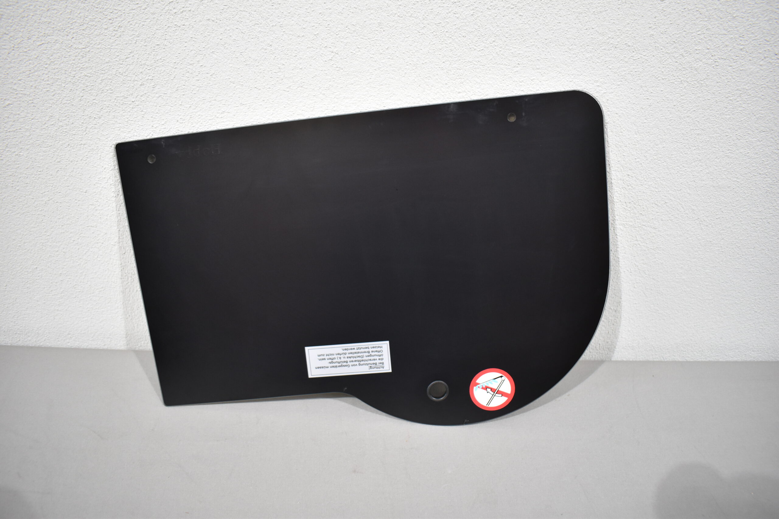 Hobby Glasplatte für Kochfeld 500x345mm Schwarz