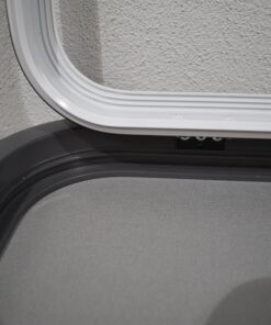 Klappenrahmen 830x890mm dunkel grau/weiß