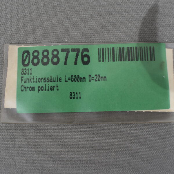 Funktionssäule 600x20mm Chrom