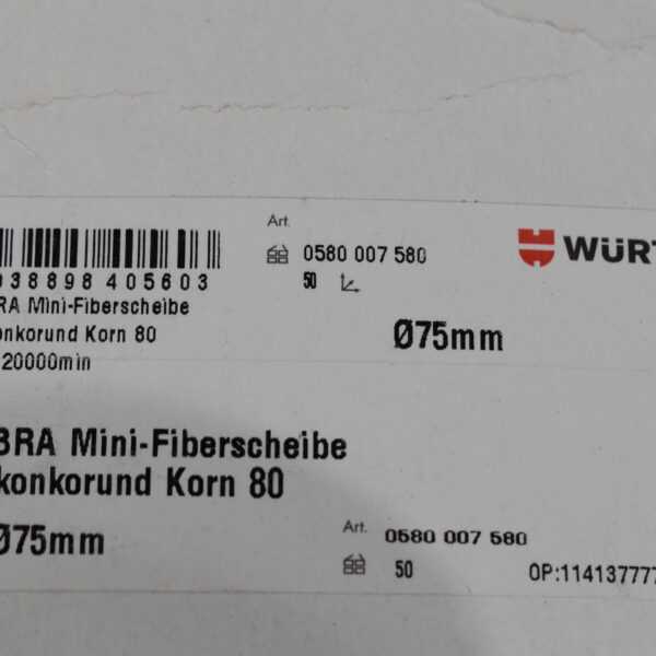 Zebra Mini-Fiberscheibe Zirkonkorund Korn 80