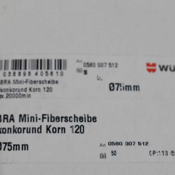 Zebra Mini-Fiberscheibe Zirkonkorund Korn 120