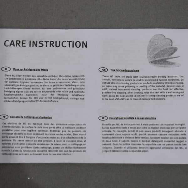 WC-Sitz Care Instruction weiß