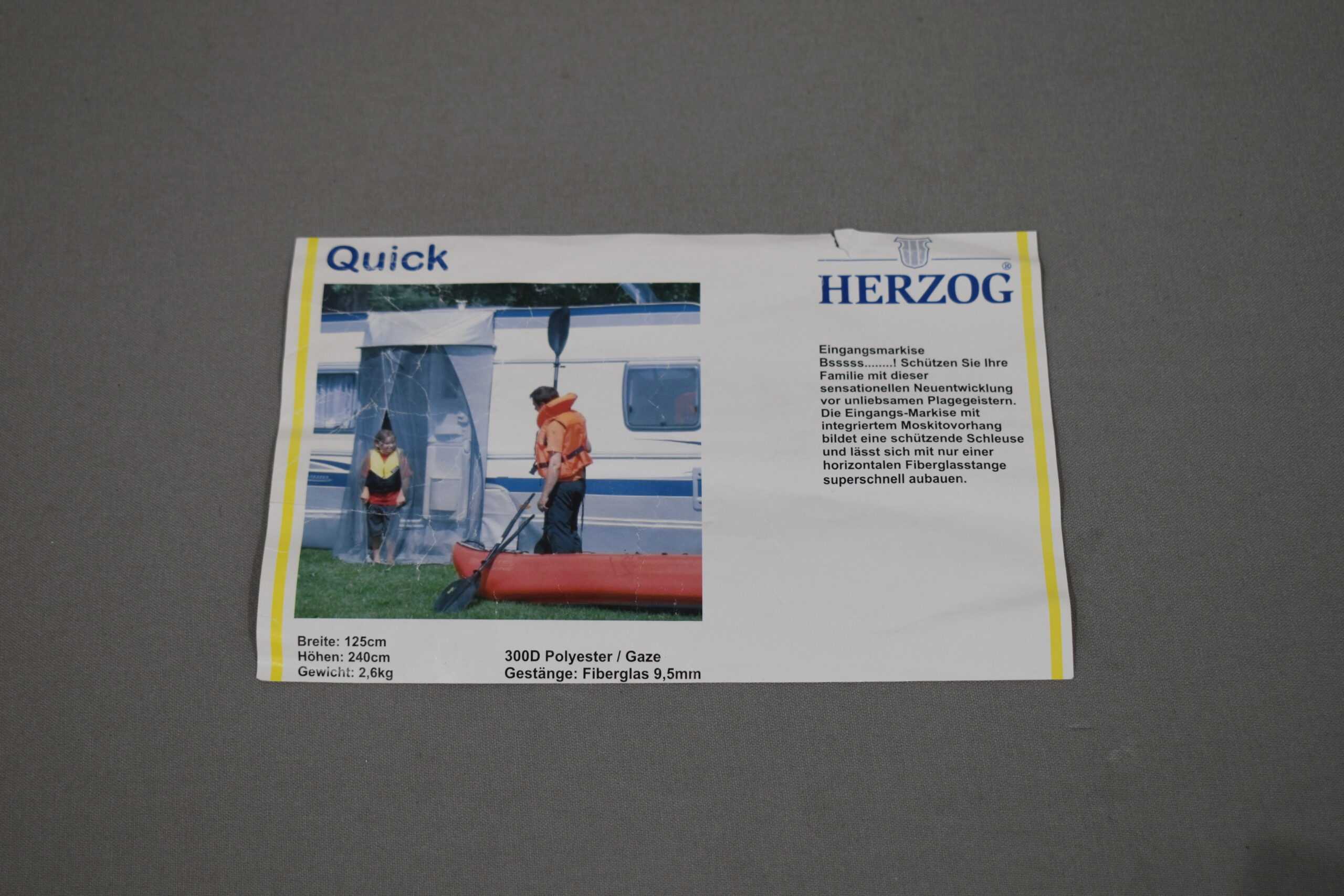 Quick Eingangsmarkise 1250x2400mm