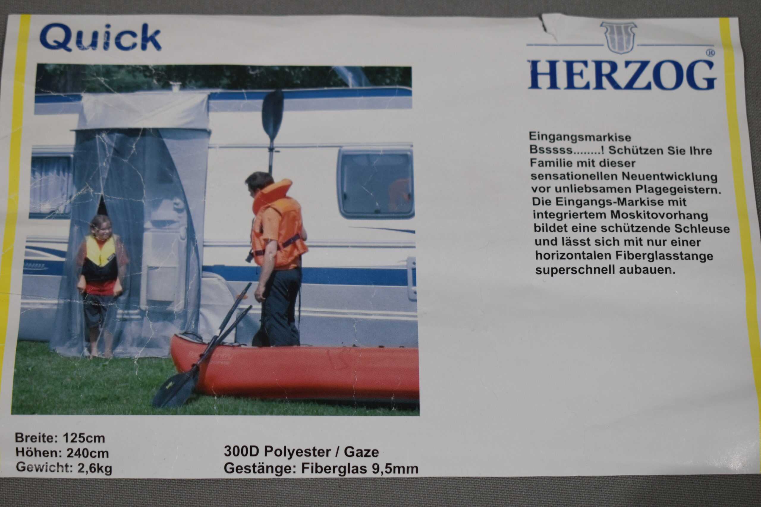 Quick Eingangsmarkise 1250x2400mm