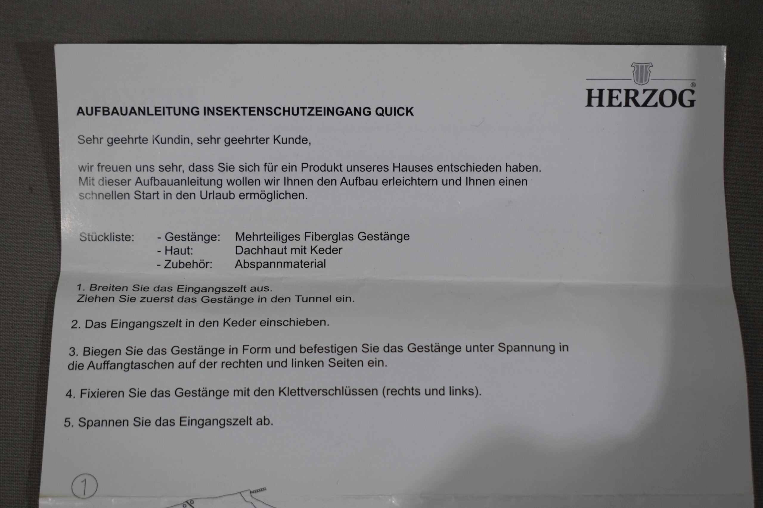 Quick Eingangsmarkise 1250x2400mm