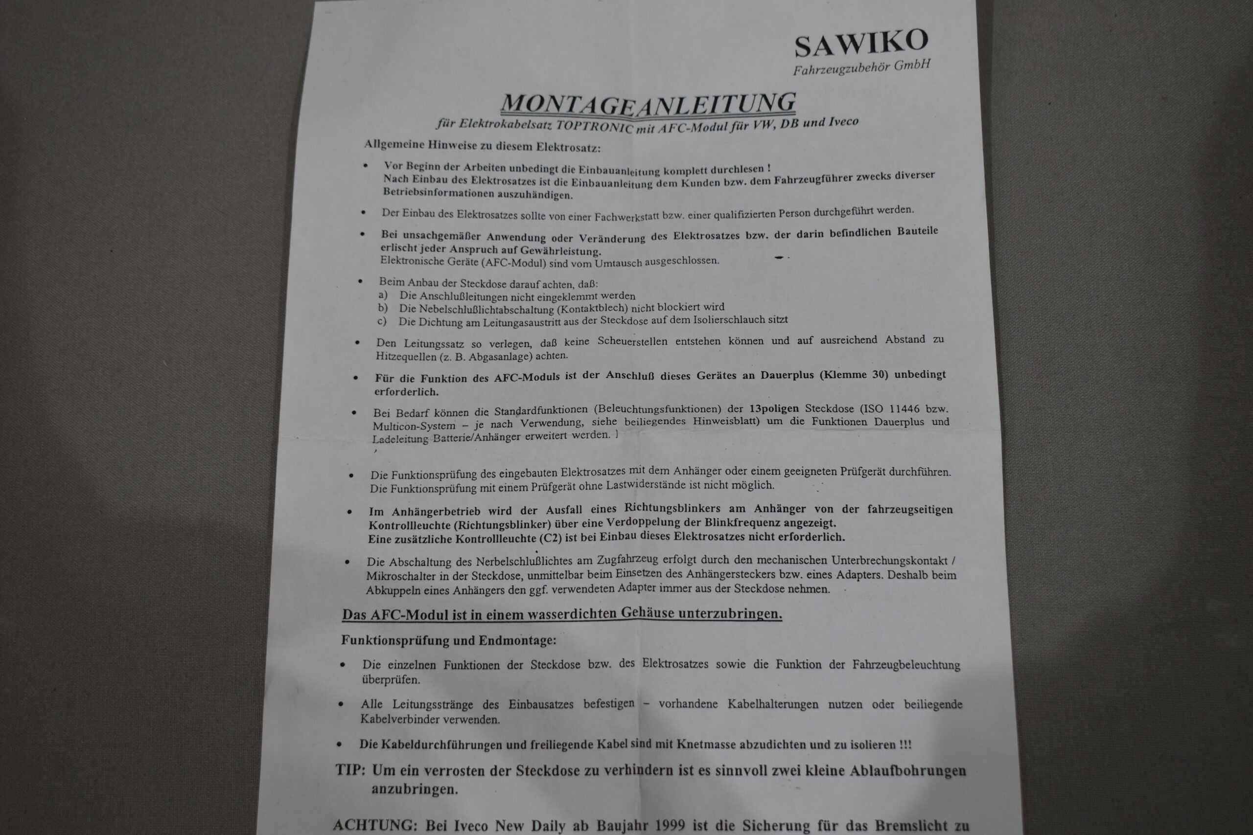 Jaeger Elektrokabelsatz für Anhängerkupplung 12Volt