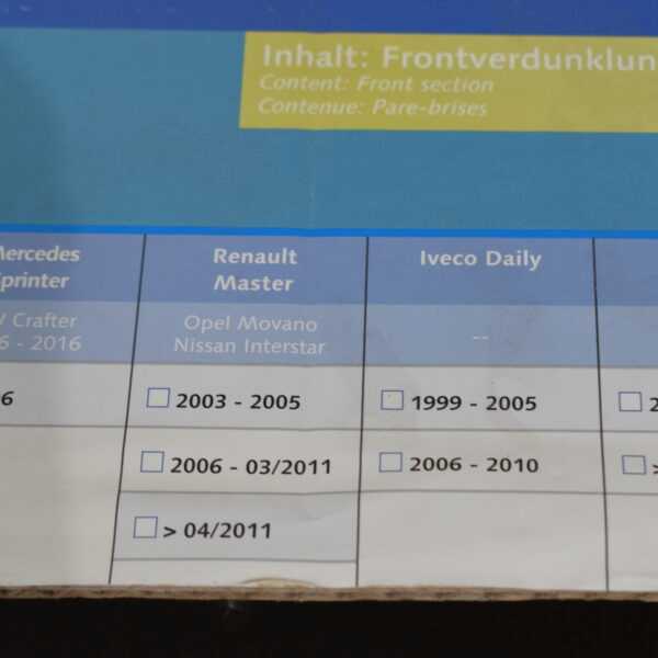 Remis Verdunklungs-Plissee für Fahrerkabine