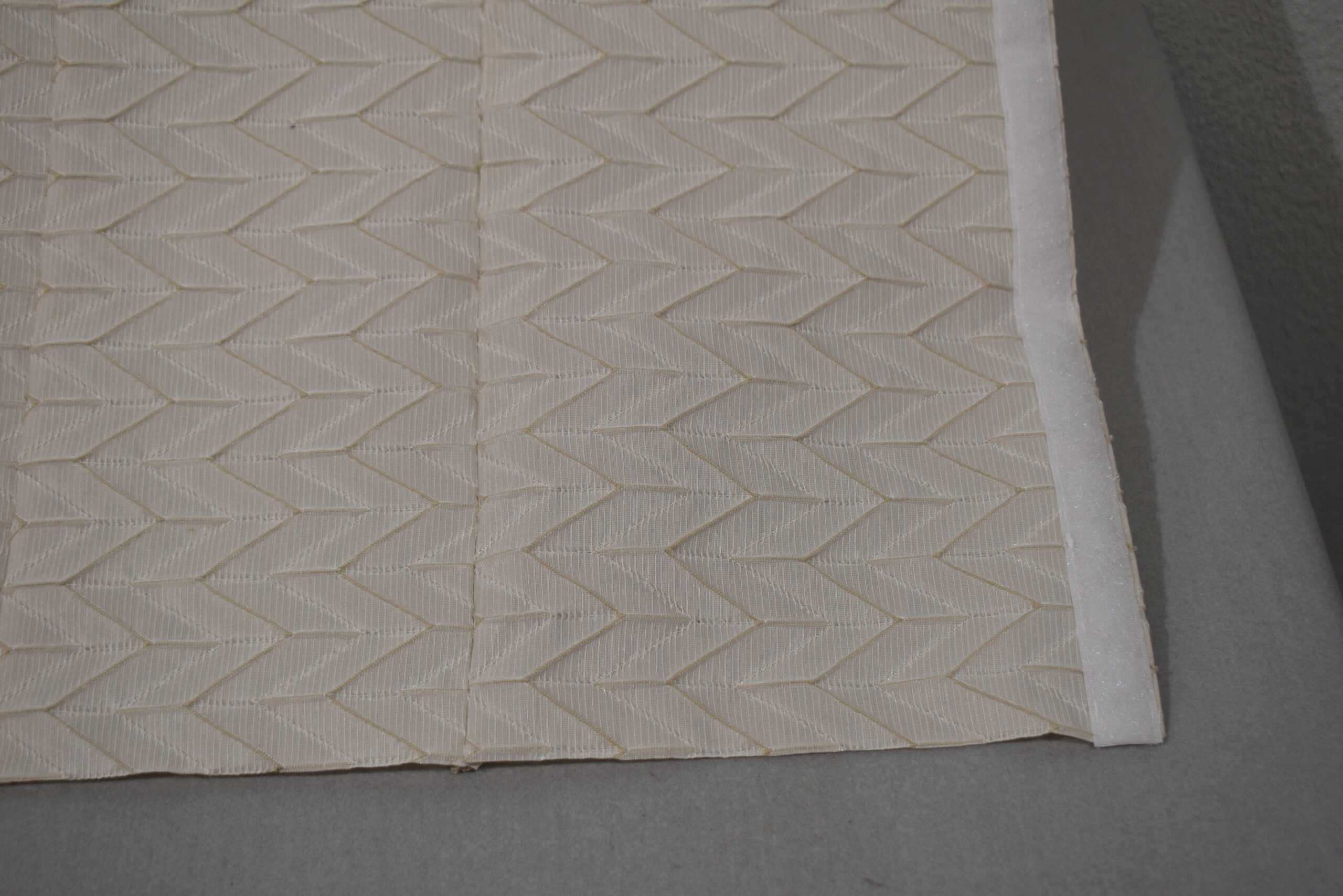 Seitenzug-Rollo-Satz Linos mit Bordüre weiß/beige