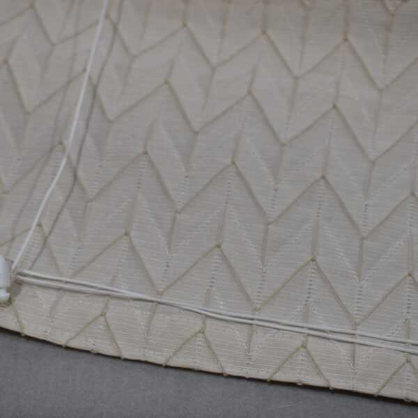 Seitenzug-Rollo-Satz Linos mit Bordüre weiß/beige