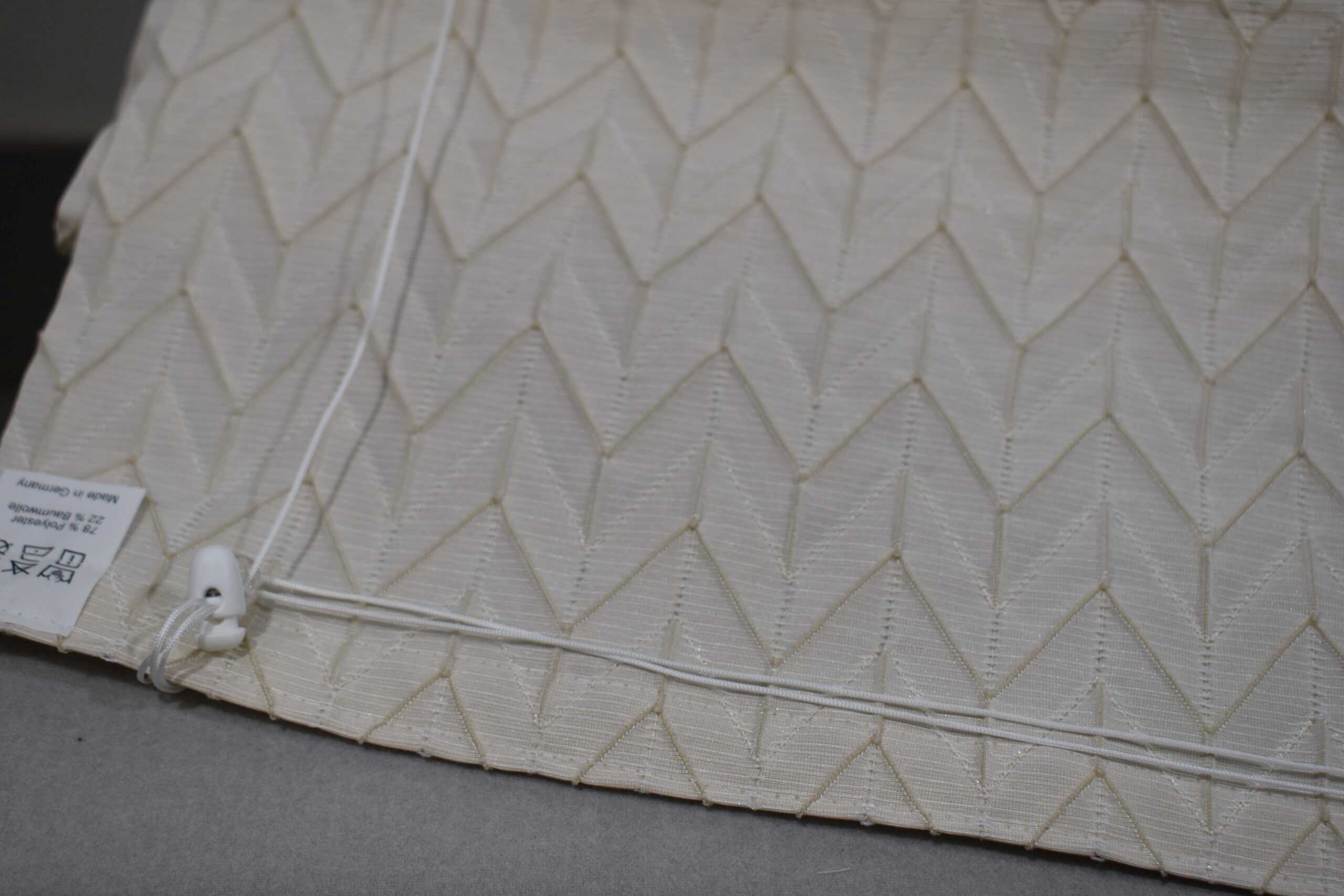 Seitenzug-Rollo-Satz Linos mit Bordüre weiß/beige