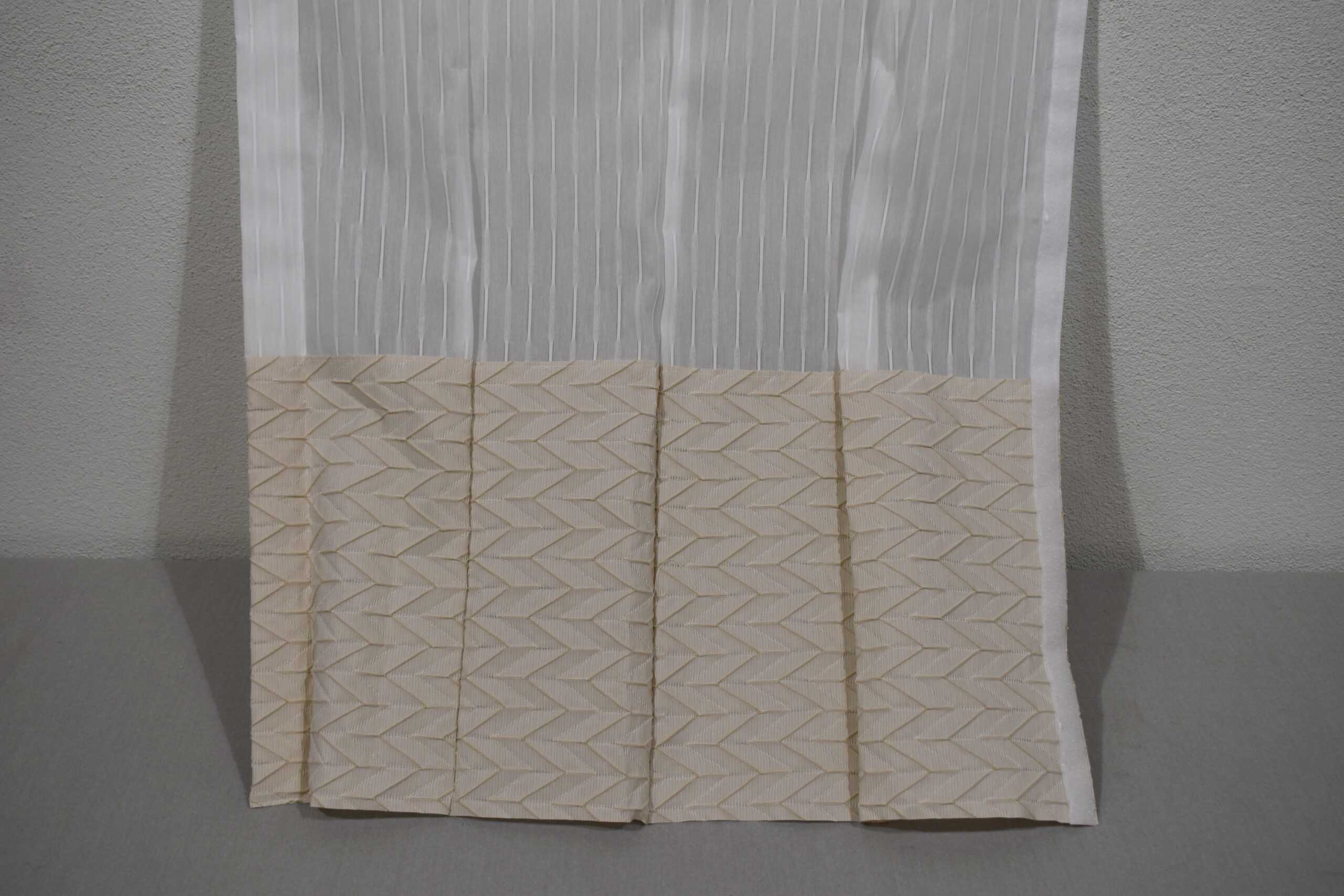 Seitenzug-Rollo-Satz Linos mit Bordüre weiß/beige