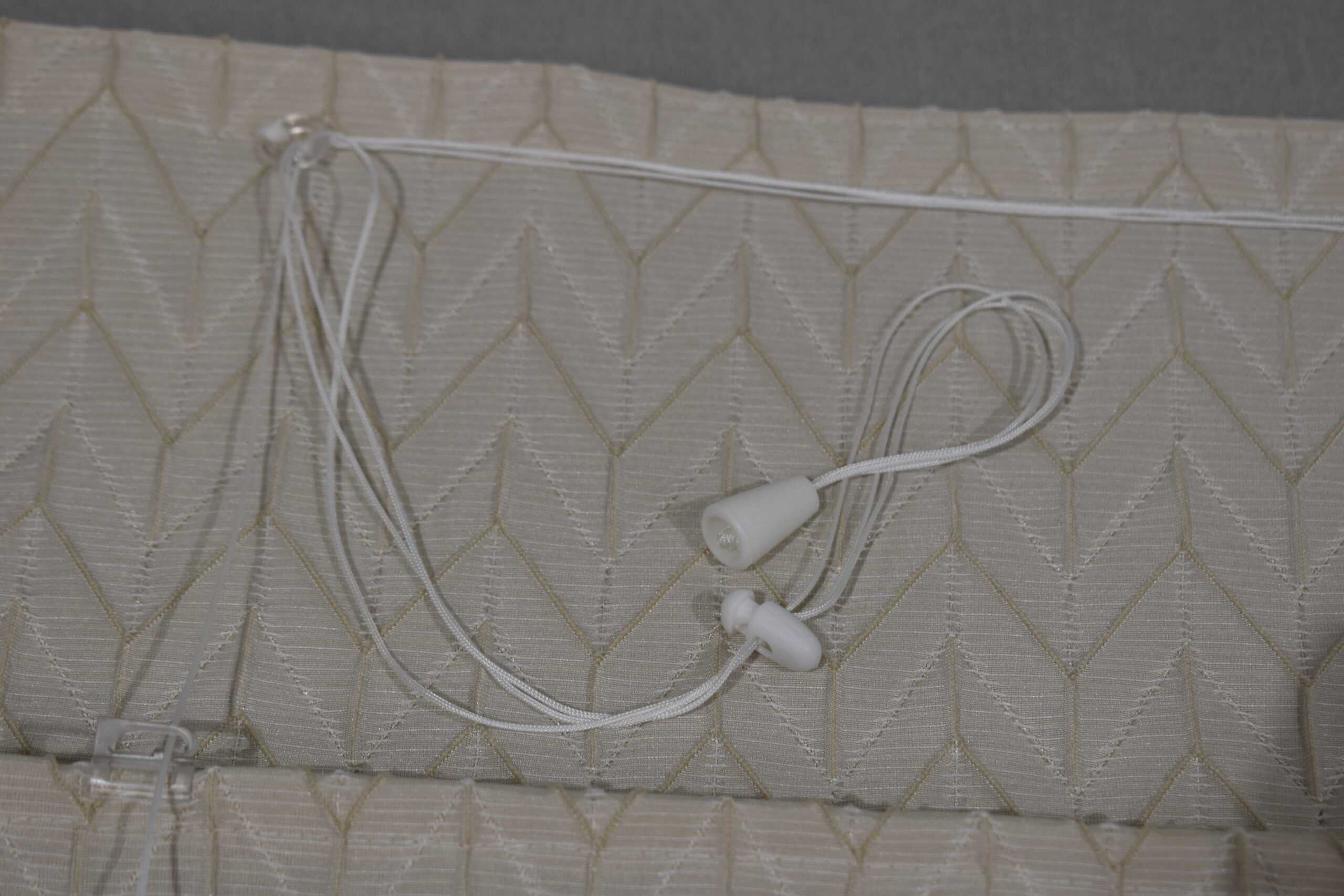 Seitenzug-Rollo-Satz Linos mit Bordüre weiß/beige