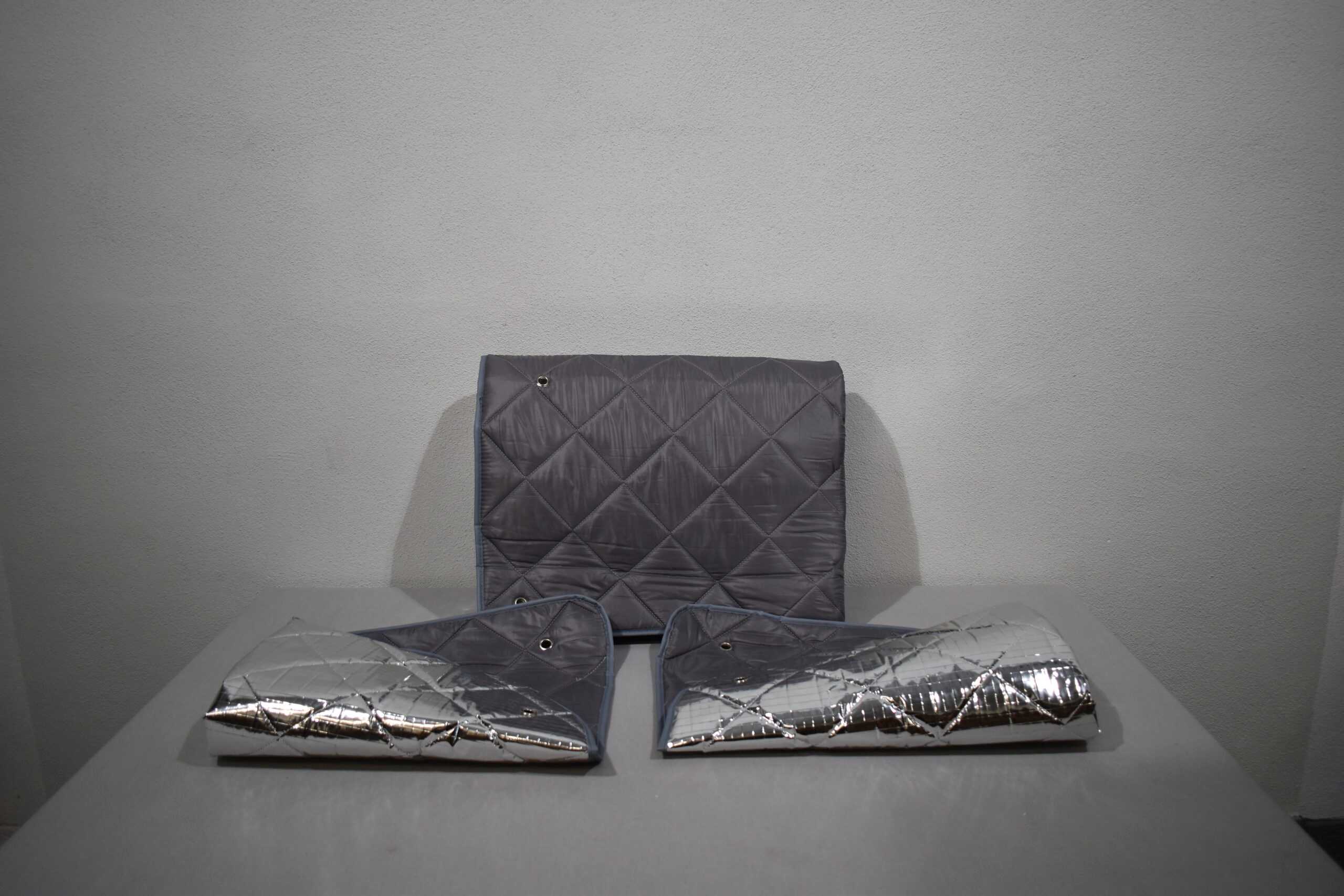 Fahrerhaus Winterisoliermatte 3-teilig grau