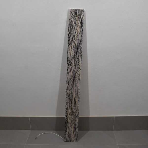 Panel in Grasoptik/Lampe 170x1655x25mm schwarz/weiß