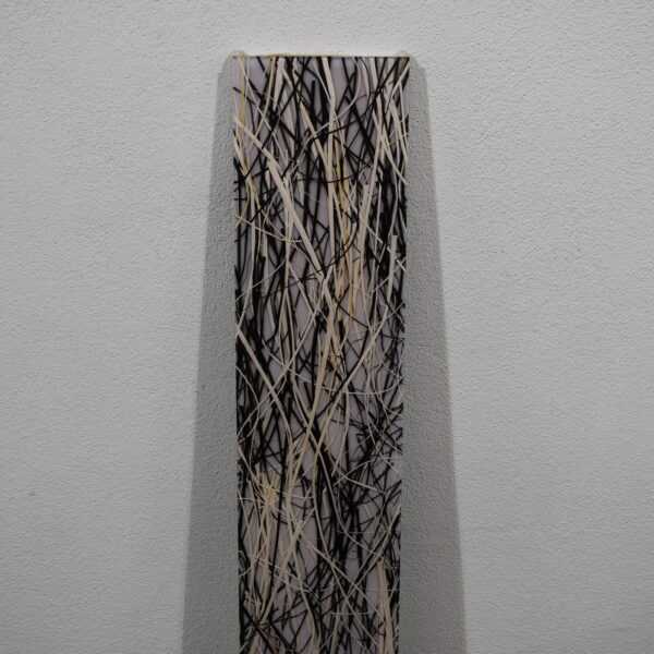 Panel in Grasoptik/Lampe 170x1655x25mm schwarz/weiß