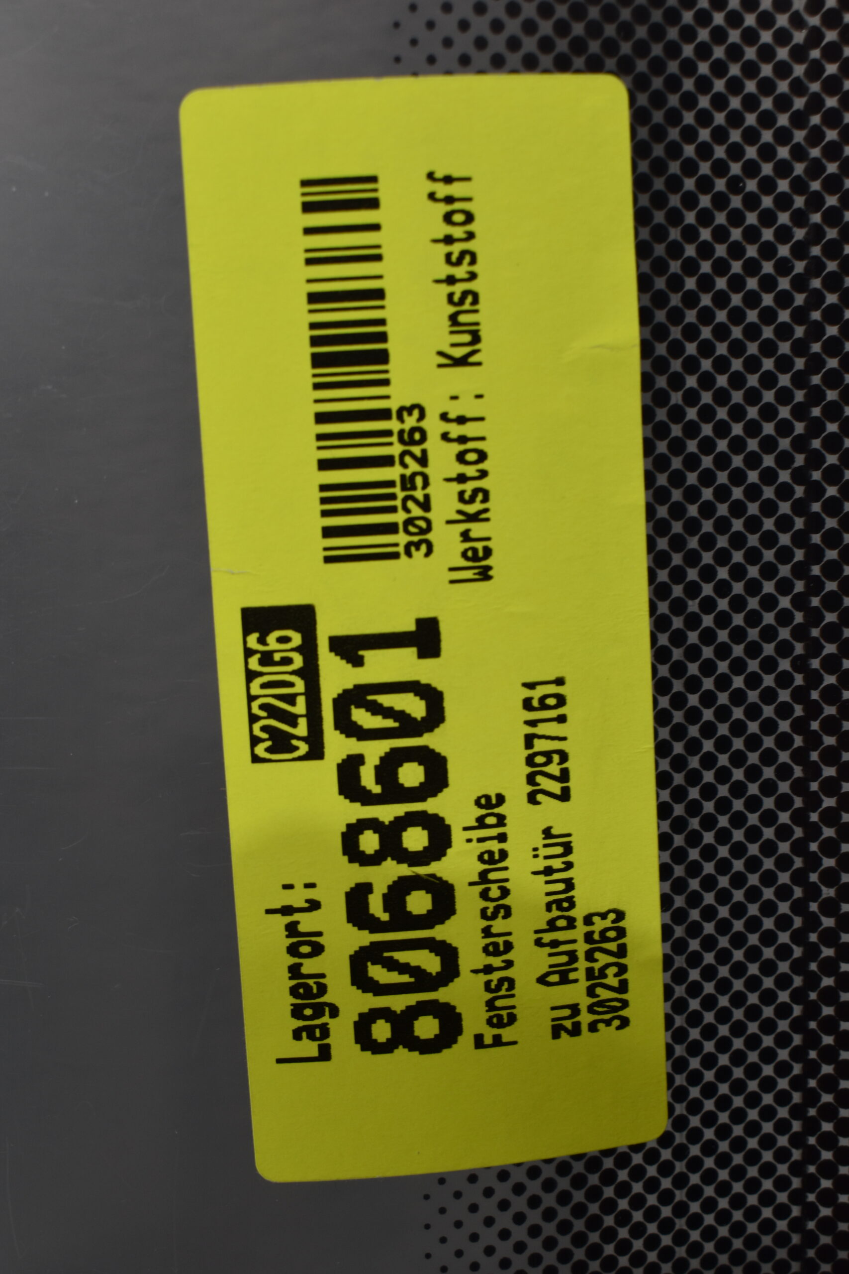 Tegos Fensterscheibe für Aufbautür 220x750mm