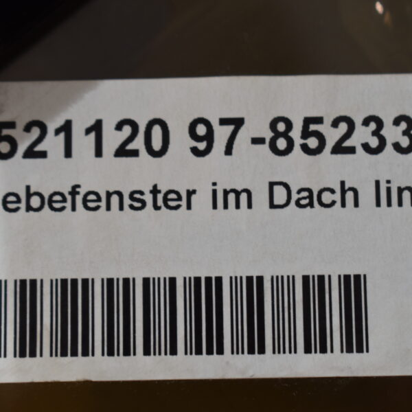 Schiebefenster im Dach links 700x150mm schwarz