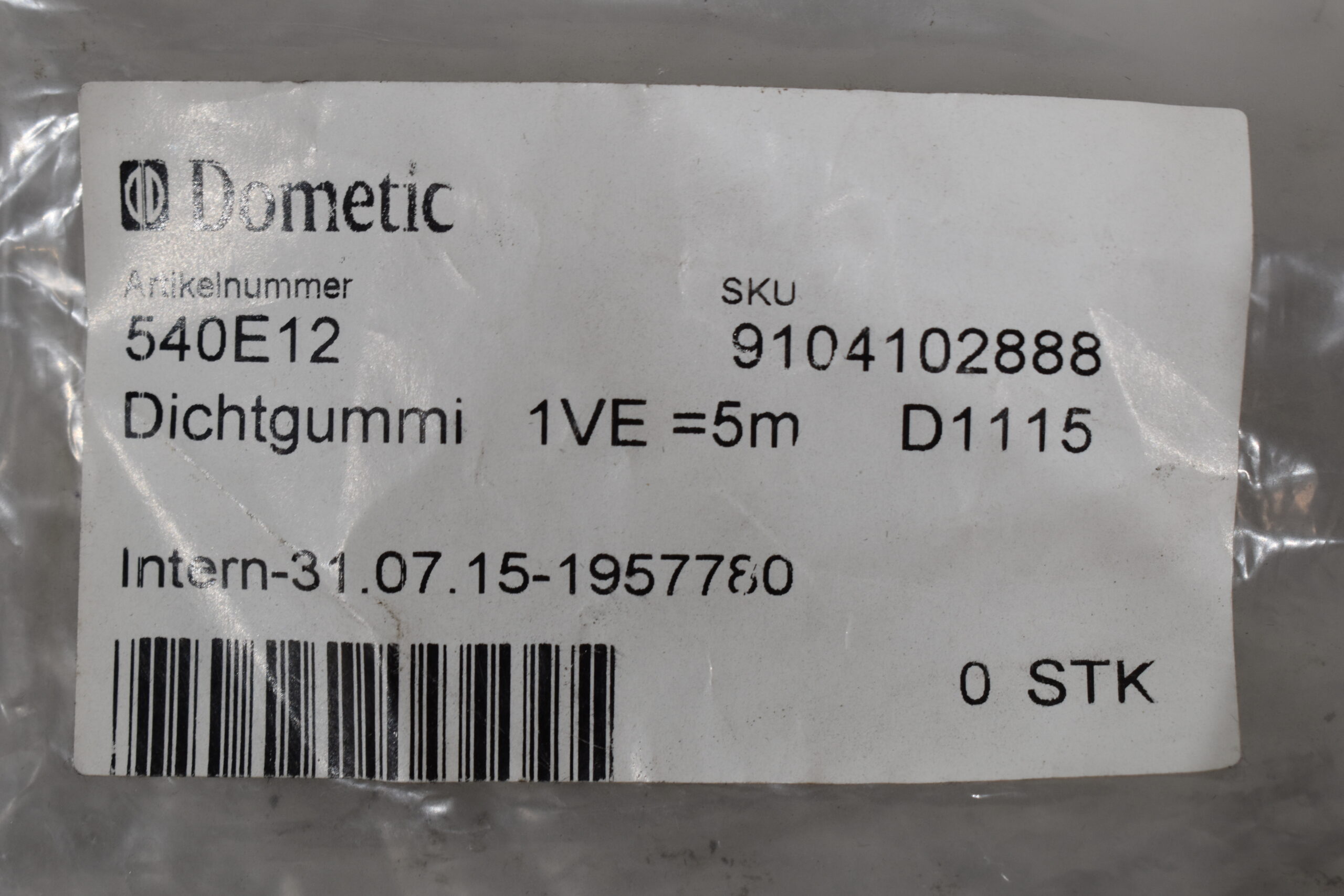 Dometic Dichtgummi 540 E12 5000mm