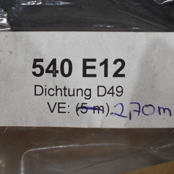 Dichtung D49; 540 E12 2700mm