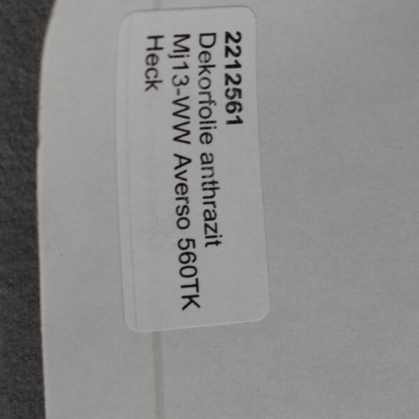 Dekorfolie Anthrazit Mj13-WW Averso 560 TK Heck