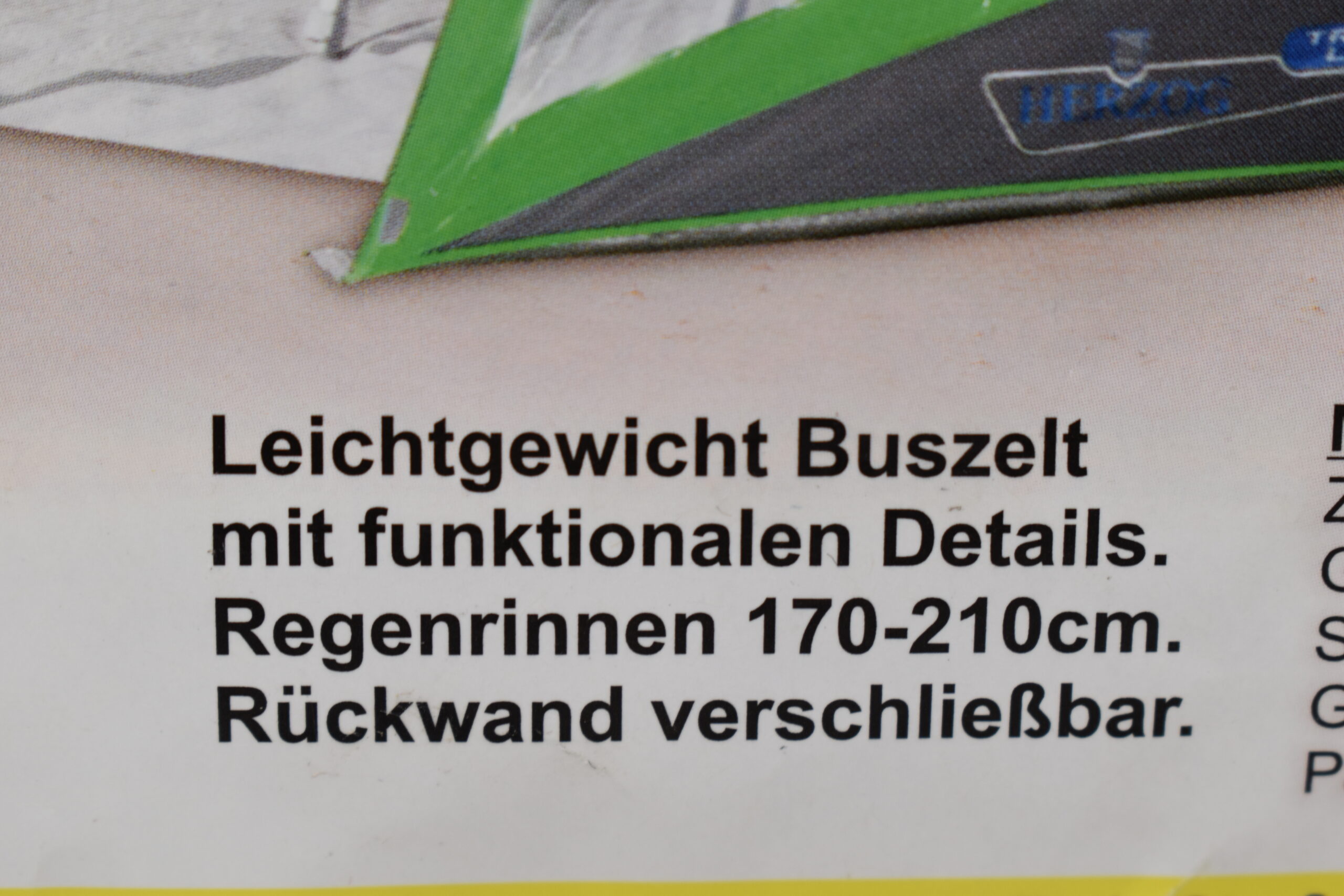 Herzog Travel Light Buszelt