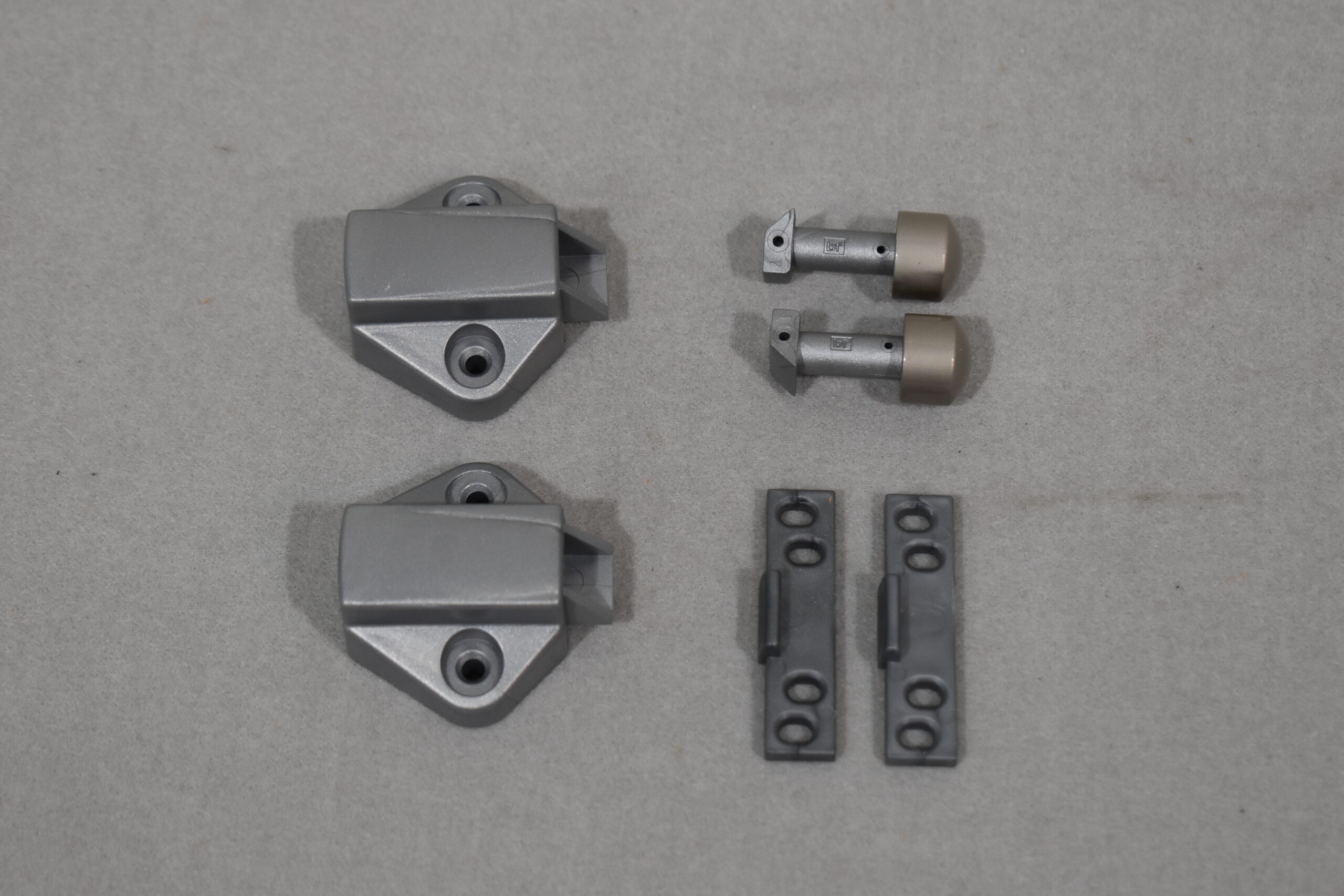 Schließschnapper-Set silber Matt