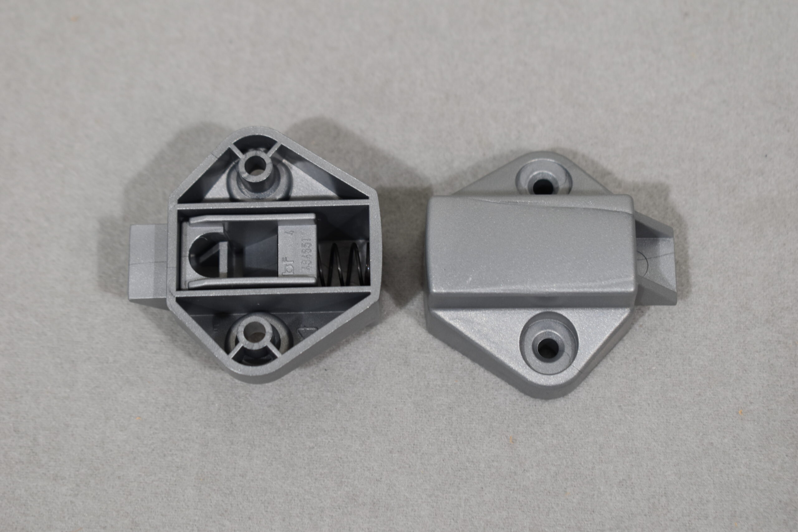 Schließschnapper-Set silber Matt