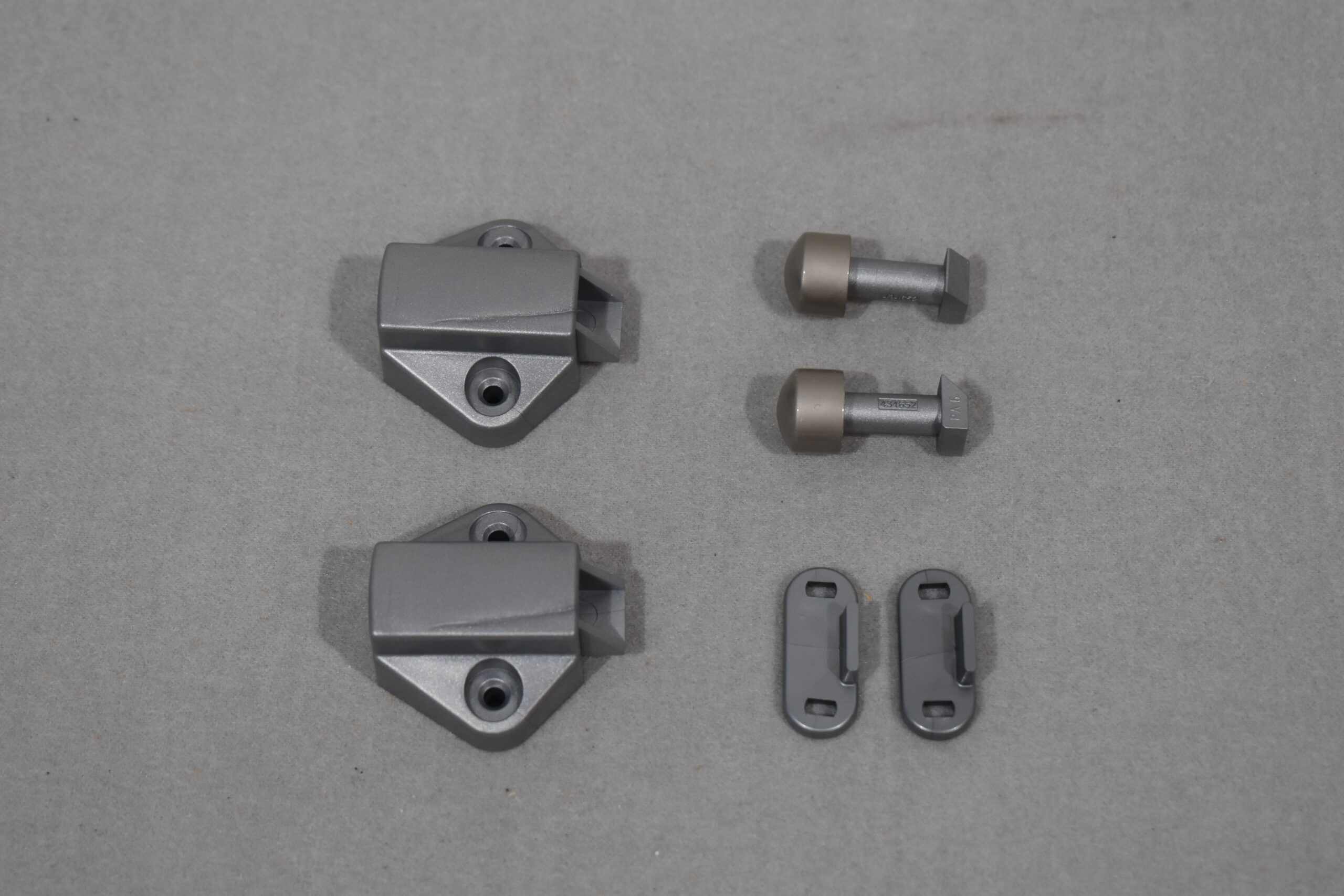 Schließschnapper-Set silber Matt