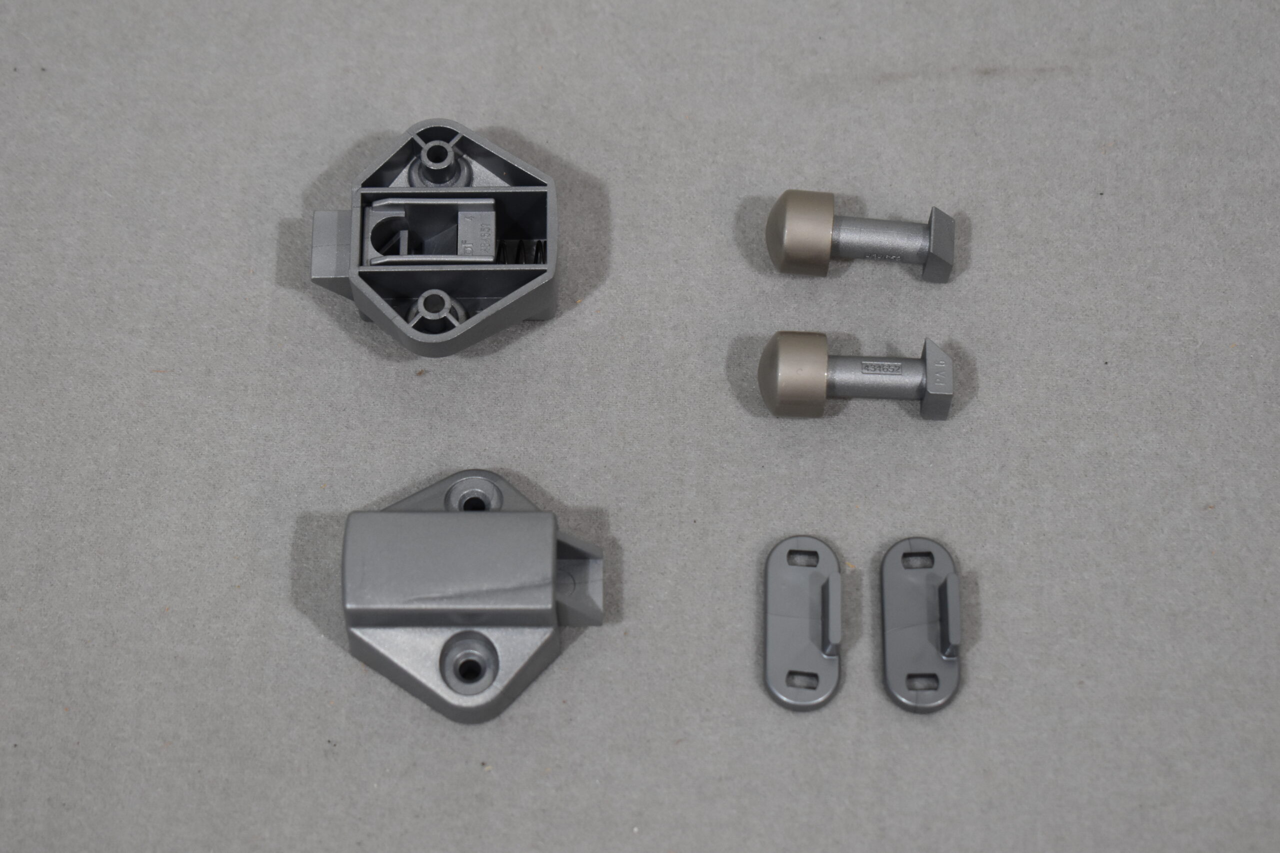 Schließschnapper-Set silber Matt