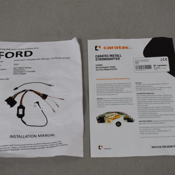 Caratec CIT200 Install Einbausatz für Ford Transit