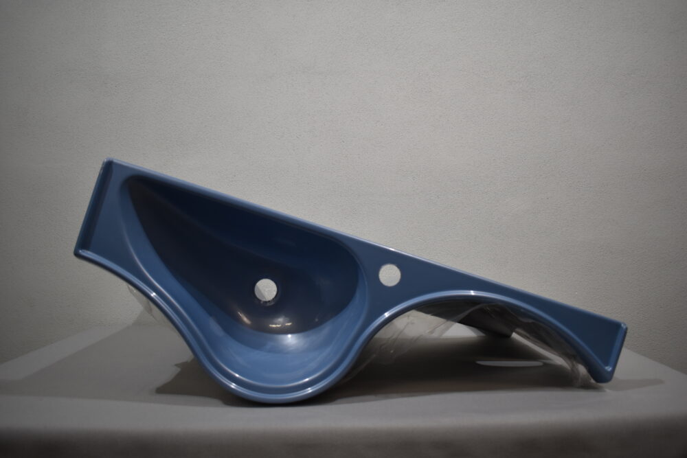 Galleno Plastica Waschtisch Waschbecken links; blau