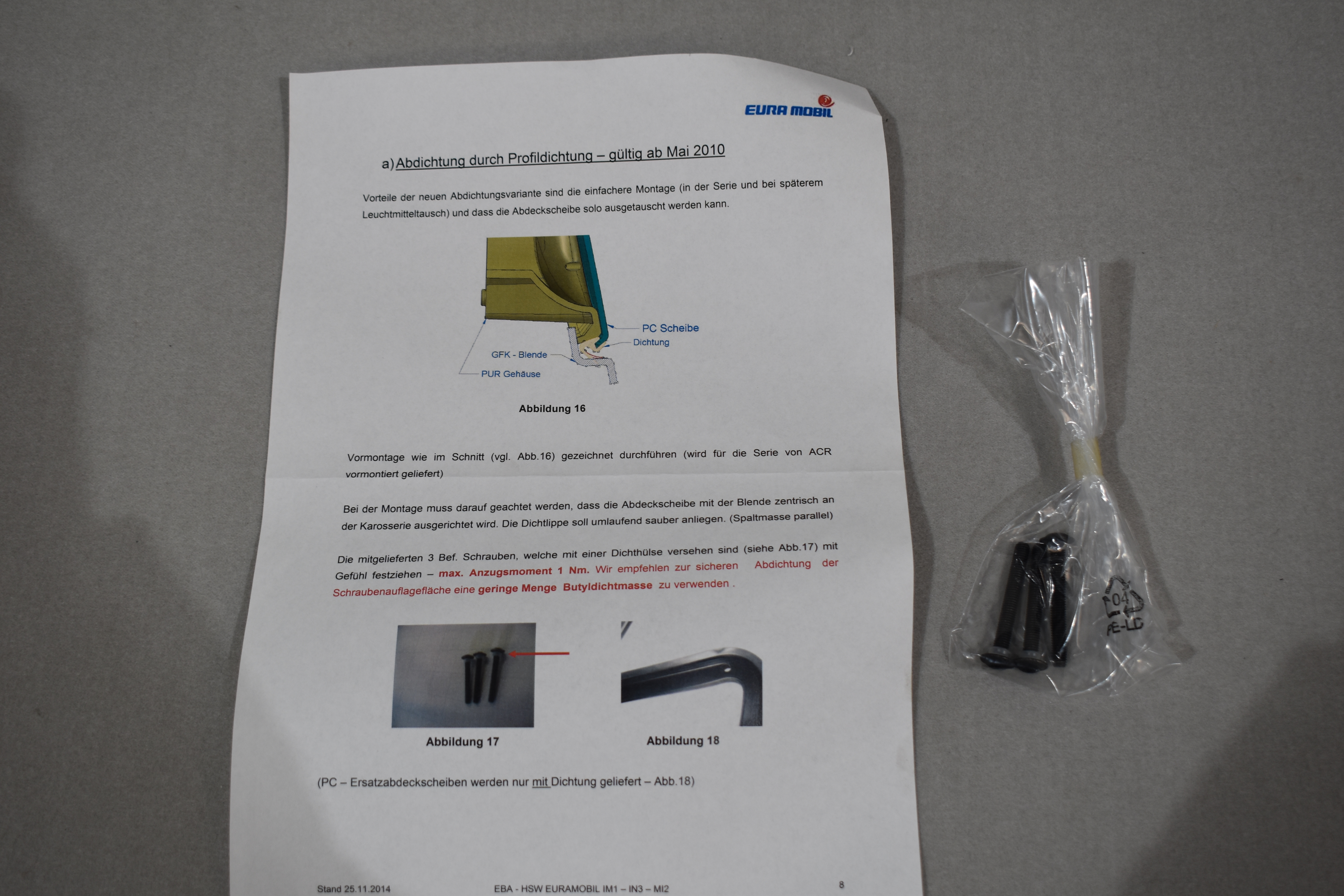 Leuchtenträger Blende links; inkl. Positionsleuchte u. Blinker