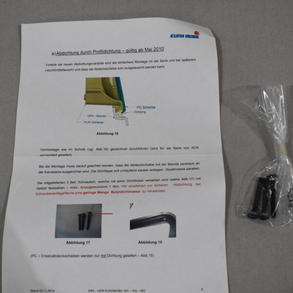 Leuchtenträger Blende links; inkl. Positionsleuchte u. Blinker