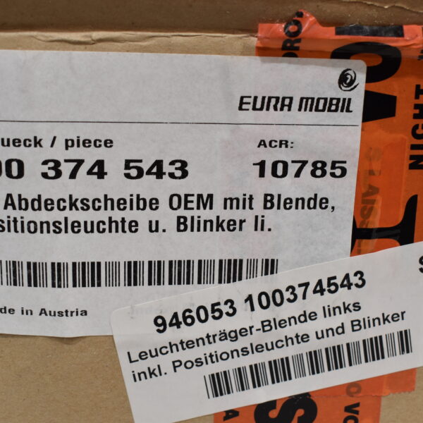 Leuchtenträger Blende links; inkl. Positionsleuchte u. Blinker
