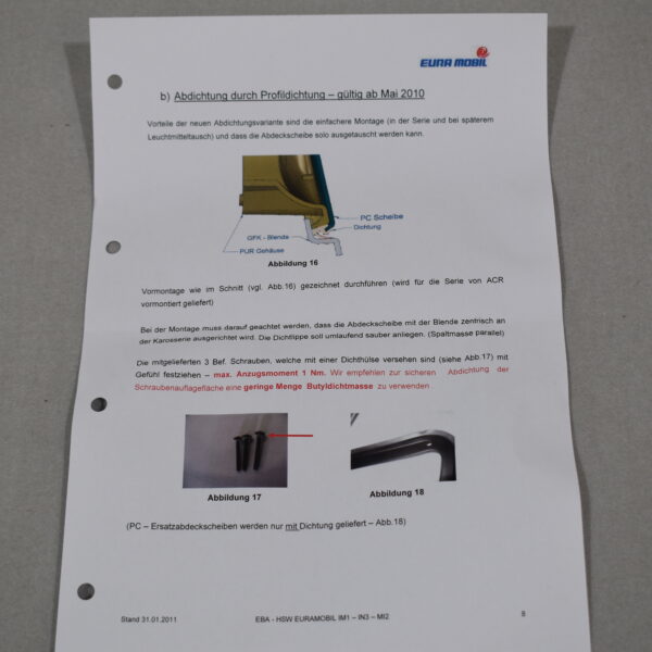 Leuchtenträger einteilig links IN3 MJ2
